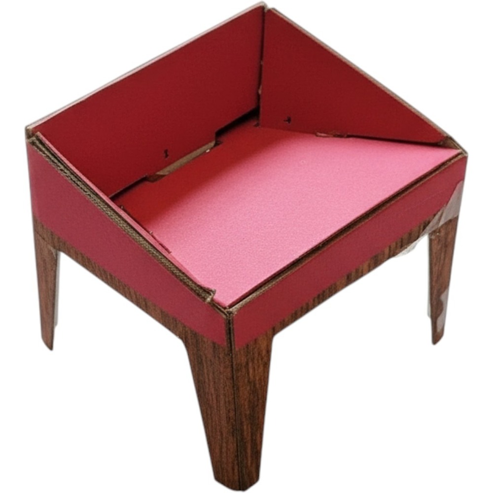 Vintage 1962 Barbie Dreamhouse Pink Vanity Chair Original Cardboard Mattel #850